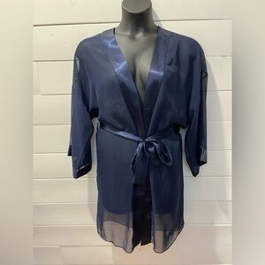 💙LINDA Intimates – Sheer Navy Blue Robe – Size M